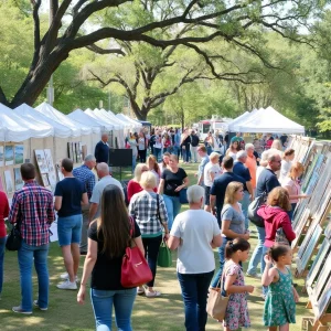 Visitors enjoying activities at the We Make Festival in Chattanooga