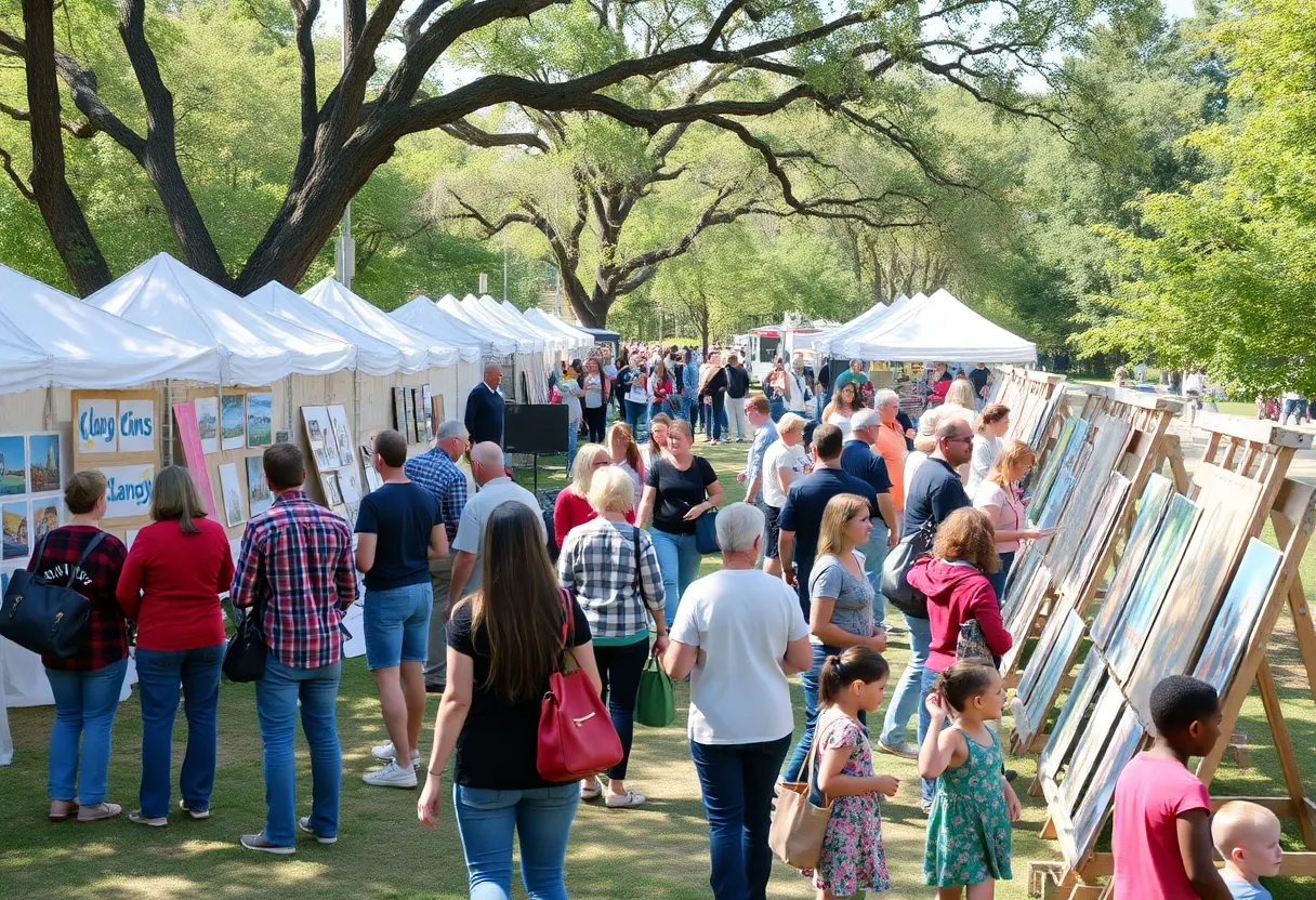 Visitors enjoying activities at the We Make Festival in Chattanooga